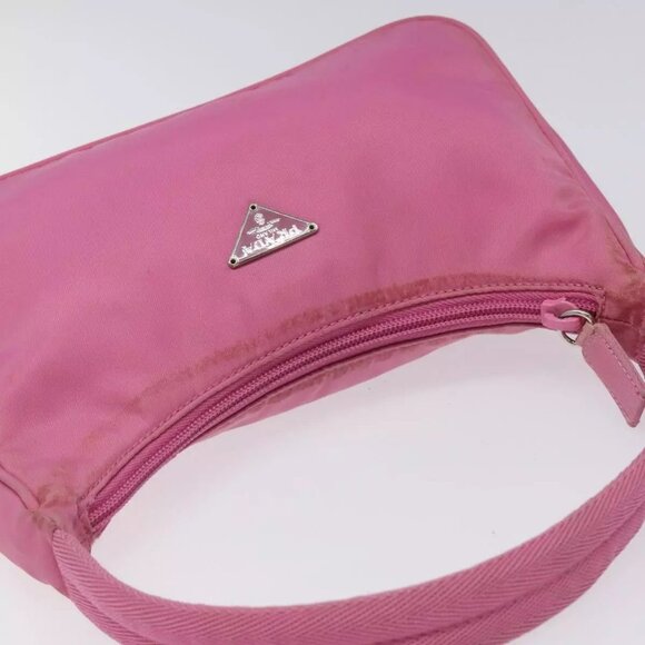 PRADA Accessory Pouch Nylon Pink Silver Auth EC255 - Picture 7 of 16